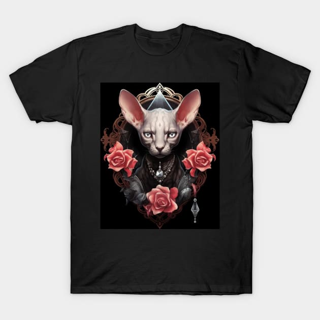 Victorian Sphynx T-Shirt by Enchanted Reverie